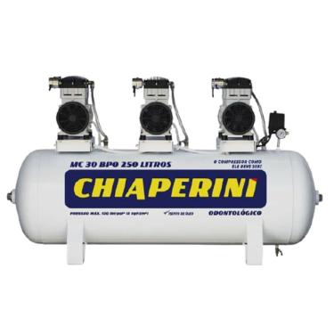 Imagem de Compressor Chiaperini Mc 30 Bpo 250 Litros 6 Cv Monofásico Isento De óleo