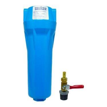 Imagem de Filtro Coalescente Techto Q-015 3/4 53 Pcm Pre Dreno Manual Copo Metal