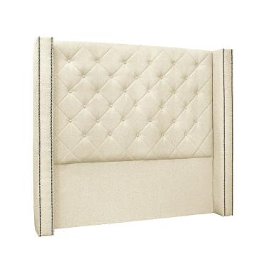 Imagem de Cabeceira para Cama Box Solteiro Vicenza 90 cm Veludo Rosa com Botões e Tachas D'Rossi