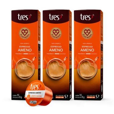 Imagem de 3x Cápsula de Café Tres 3 Corações Espresso Ameno 10 Unidades, Espress