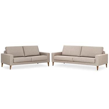 Imagem de Conjunto Herval Romeo, Sofás 2 e 3 Lugares, Linho Bege