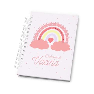 Imagem de Caderneta de Vacinação do Bebê Atualizada – Modelo SUS com Capa Dura para Menina – Registro de Vacinas, Saúde e Crescimento Infantil – Tema Arco-íris
