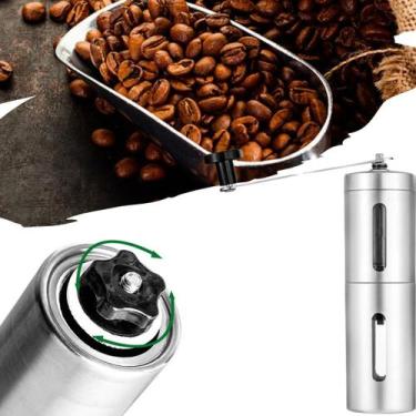 Imagem de Moedor Grãos De Café Manual Em Inox Moinho Cerâmica Portátil - BESTVIR