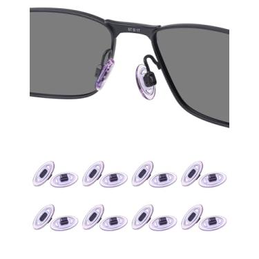 Imagem de HILEEN 8 pares de protetores de nariz de substituição para Maui Jim Baby Beach/Kahuna/Kawika; para Oakley Wiretap OO4071/Whisker/Crosshair 1.0/2.0 OO4044/Square Wire/Tightrope OO4040 Óculos de sol