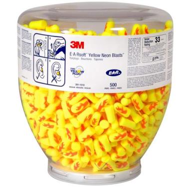 Imagem de Tampões de ouvido 3M E-A-Rsoft Yellow Neon Blasts 391-1010 NRR 33