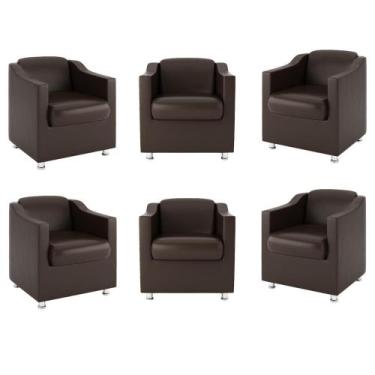 Imagem de Kit 6 Poltronas Recepção Consultorio Médico Balaqui - Balaqui Decor, C