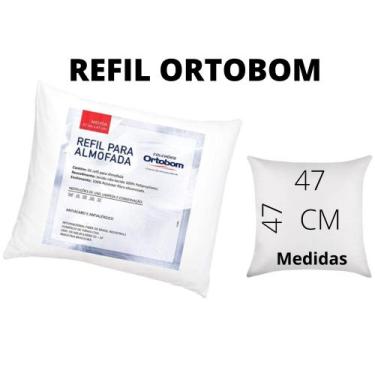Imagem de Kit 4 Enchimentos Refil De Almofada 47x47 Cm Ortobom