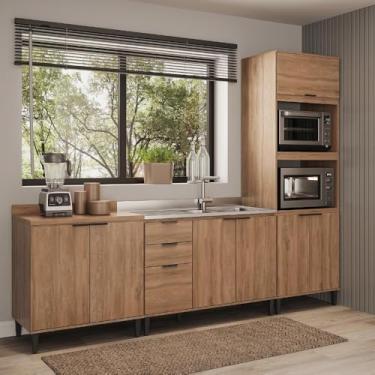 Imagem de Conjunto Balcões Miami Loft Carraro (Freijó)