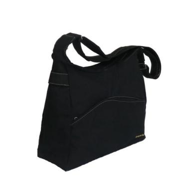 Imagem de Bolsa Transversal Tira-colo Carteiro Grande Feminino - Bambuzal, Preto