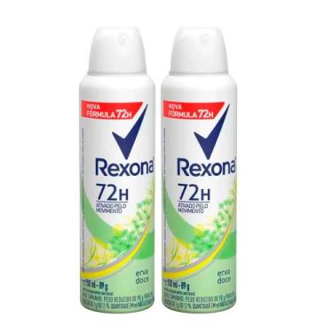 Imagem de Kit Desodorante Aerosol Rexona Erva Doce Feminino 150ml - 2 unidades