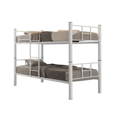 Imagem de Beliche Solteiro Padr&atilde;o A&ccedil;o Vira 2 Cama Escada Grade Prote&ccedil;&atilde;o &lrm; Branco