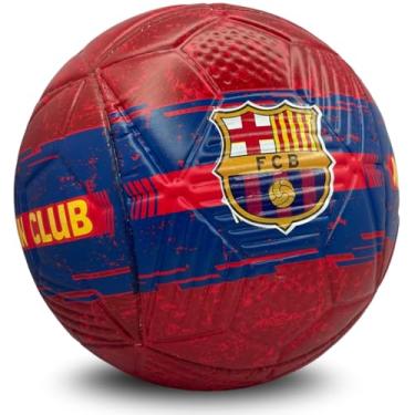 Imagem de Bola Futebol Oficial Barcelona Time Clube Tamanho Padrão 5 PVC Profissional Masculino Feminino Adulto Junior Juvenil Jogo Campo Society Futsal Grama Sintética e Natural Colorida Resistente Lincenciada