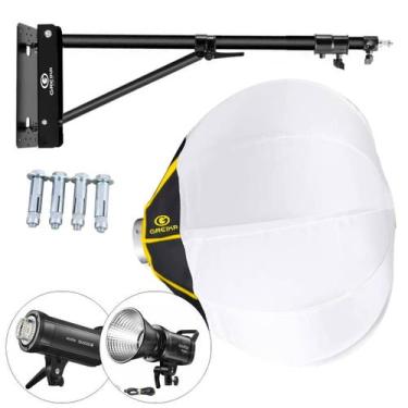 Imagem de Softbox Lanterna Balão Chines Bowens Greika Para Led Flash + Suporte T
