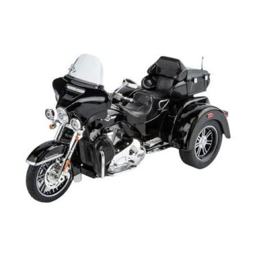Imagem de Motocicleta De Brinquedo De Liga Metálica De Três Rodas Em Escala 1/9 