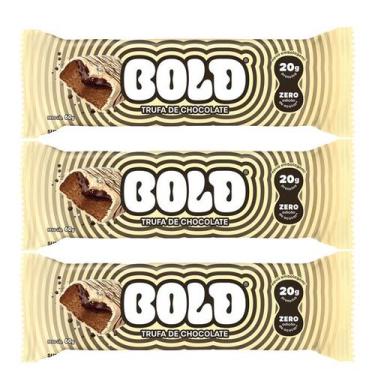 Imagem de Bold Barra de Proteína Trufa de Chocolate contendo 3 unidades de 60g c