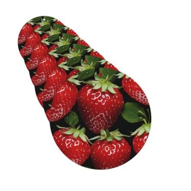 Imagem de 6 peças aromatizadores de ar de carro personalizados comprimidos de aromaterapia de morango vermelho pendurados cartões perfumados de fragrância engraçados chips de incenso para acessórios de espelho