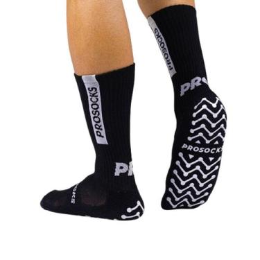 Imagem de Meião Masculino Futebol Prosocks Ultragrip Preto, Preto, Branco, 38-44