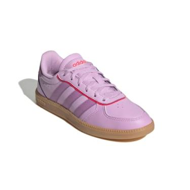 Imagem de adidas Tênis infantil unissex Breaknet elegante elástico de renda e alça, Bliss Lilac/Preloved Purple/Gum, 15