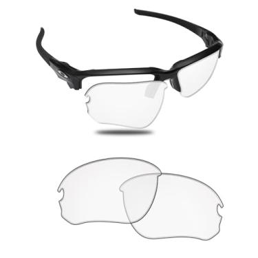 Imagem de Fiskr Lentes polarizadas de substituição compatíveis com óculos de sol Oakley Flak Draft OO9364, resistente a impactos e ajuste perfeito - transparente