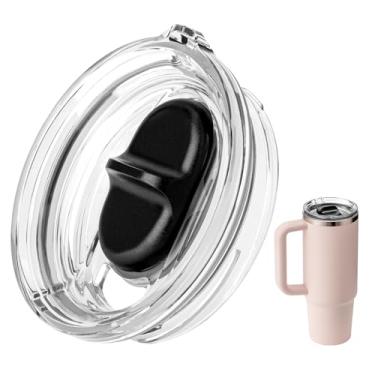 Imagem de Prurex Tampa de substituição para copos Stanley Quencher H2.0 e 1.0 850 g, tampa rosqueada à prova de vazamento com design adequado para canudo, tampa transparente sem BPA compatível com Stanley