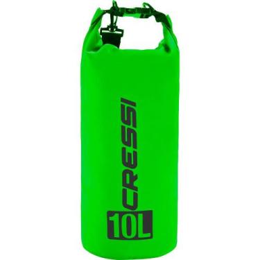 Imagem de Saco Estanque Impermeável Cressi Dry Bag Tarpulin 10 Verde, 10 Litros