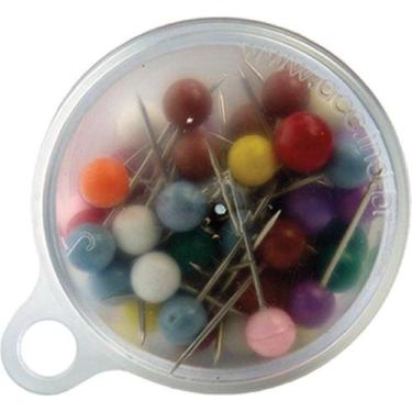 Imagem de Alfinete Mapa Colorido Sortido Para Cortiça Isopor 50 unidades - ACC