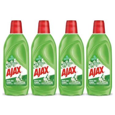 Imagem de Kit 4 Limpador Ajax Festa Das Flores - Flores Do Campo 500ml
