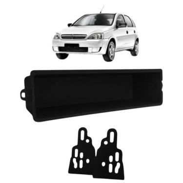 Imagem de Moldura Mp5 1 Din Corsa 2002 2003 2004 A 2012 Preto - Expex Molduras