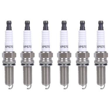Imagem de XP5702 Velas de ignição irídio 6 pacotes compatíveis com DODGE GENESIS HONDA HYUNDAI KIA MERCEDES-BENZ 1.8L 2.0L 2.4L 3.5L 5.5 L L4 V6 Substituição para 93911 LKR7AIX