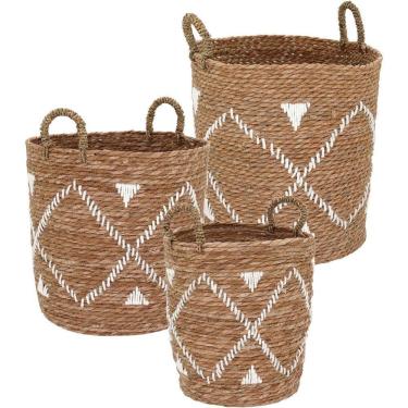 Imagem de Cesta Fibra Natural 3Pç