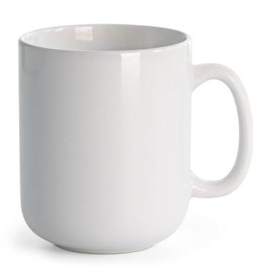 Imagem de harebe Caneca de café grande de 590 ml, xícara de chá de cerâmica lisa para escritório e casa, grande capacidade com alça, branca