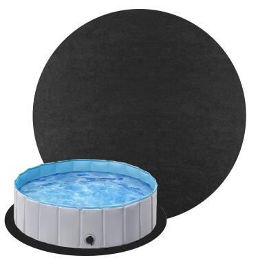 Imagem de Sitroasho Almofada de forro de piscina de 30 x 3,5 m para piso de piscina acima do solo, tapete de feltro resistente, resistente a perfurações, tapetes de proteção para piso (redondo - 3,7 m)