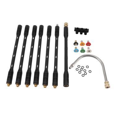 Imagem de Arruela de arruela de extensão Pressuradora arruela de aço inoxidável lavadora de energia lança de comprimento ajustável Haste de limpeza para telhado de parede externa carros