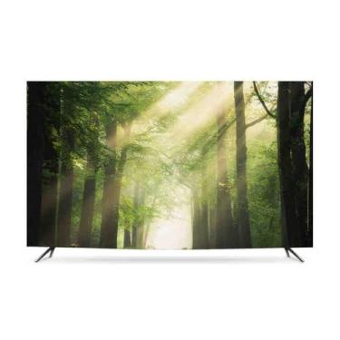 Imagem de Capa decorativa para TV com estampa florestal moderna tela de TV decorativa pano interno externo LED LCD montado na parede capa de TV à prova de poeira e protetor de tela solar - grove||65 polegadas