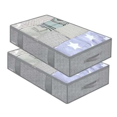 Imagem de Armazenamento Sob a Cama - Organizador Transparente para Edredões,2 Peças Sacos Antipó Grandes Dobráveis para Armário Sapatos Edredons Brinquedos Roupa Suja Quarto Apartamento