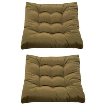 Imagem de Kit 2 Futon 40x40 Baixo Assento Almofada Colorida Shelter(Verde Musgo)