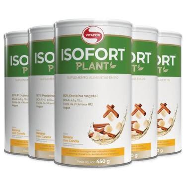 Imagem de Kit 5 Isofort Plant Vitafor 450G Banana Com Canela