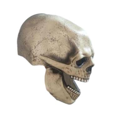 Imagem de kowaku Máscara de Caveira Completa com Capacete e Mandíbula Articulada para Eventos, Cor escura