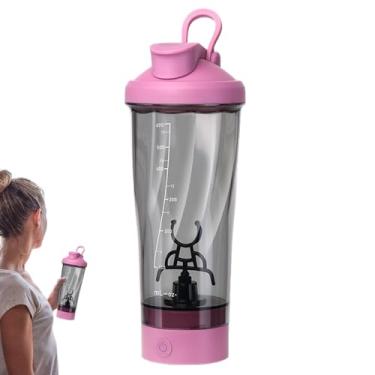 Imagem de Garrafa Agitadora Elétrica de Proteína, Garrafa Portátil Elétrica para Misturar e Líquidos, 700ml Liquidificador Portátil Anti-Derramamento Para Praia Viagem Cozinha Ginásio Casa
