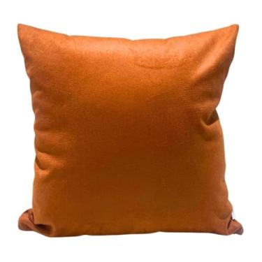 Imagem de Almofadas Coloridas 45x45cm em Suede com Enchimento (1, Terracota, Quadrado)