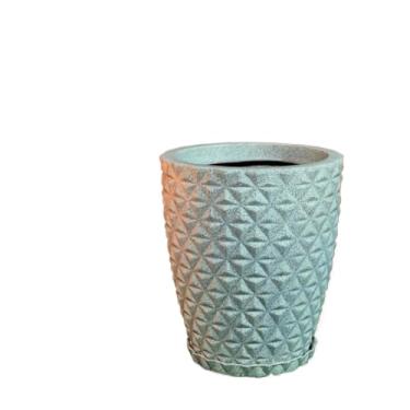 Imagem de Vaso para plantas polietileno diamante P COM PRATO COLETOR(Cimento)