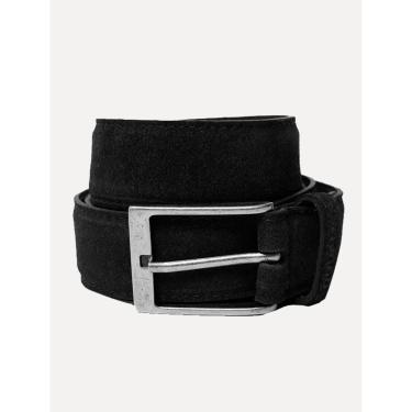 Imagem de Cinto Dudalina Masculino Couro Camurça Preto-Masculino