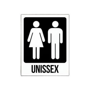 Imagem de Placa Banheiro Unissex Masculino E Feminino - Decorativa - Sinalizo