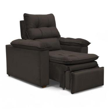 Imagem de Poltrona do Papai Reclinável Retrátil Bonari material sintético Marrom