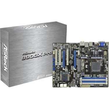 Imagem de ASRock Placa mãe soquete AM3+/AMD 890GX/Quad & Hybrid CrossFireX/SATA3 e USB 3.0/A & V & GbE/ATX 890GX PRO3