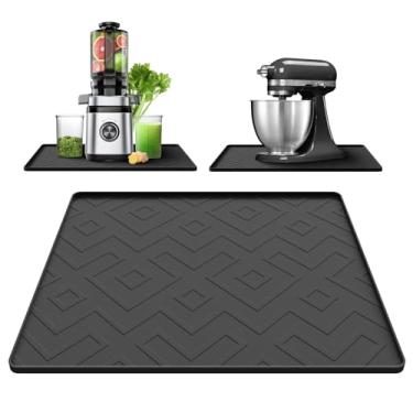 Imagem de KVRG Tapete para máquinas de espremedor, 43 cm x 38 cm, tapete de silicone para espremedor a frio, impermeável e antiderrapante, protege as bancadas contra derramamentos de suco, serve na maioria das