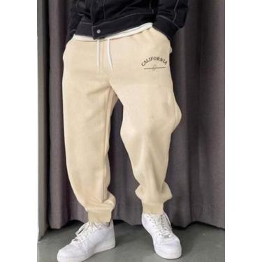 Imagem de Calça de Moletom Masculina  Modelagem Conforto  Inverno Quente  Básica