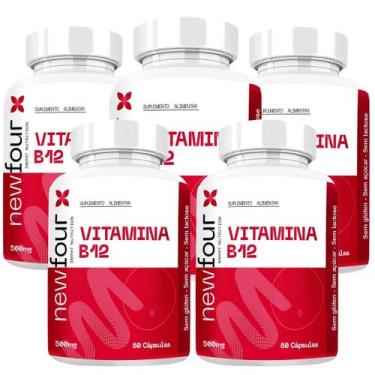 Imagem de Vitamina B12 Kit Com 5 Potes Com Total De 300 Capsulas - New Four