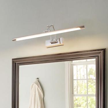 Imagem de Luz de parede LED para espelho de banheiro 180° lâmpadas de parede giratórias ajustáveis para moldura de imagem, arandelas de parede internas de metal moderno para barbear maquiagem sala de estar