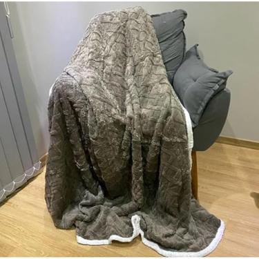 Imagem de Cobertor Casal Sherpa 2,10x1,90m Estilo Lã de Carneiro com Plush e Microfibra(Taupe)